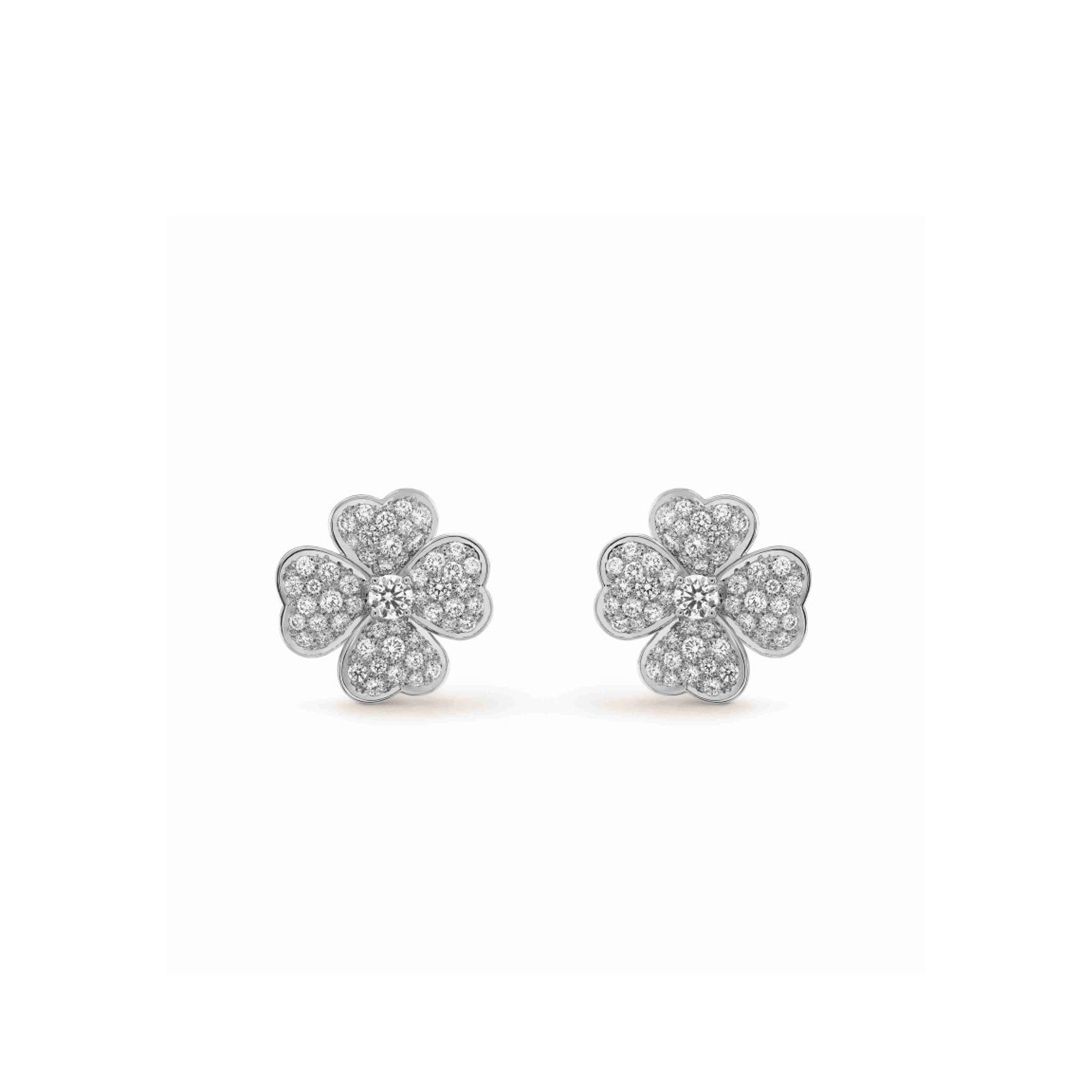 VAN CLEEF ARPELS COSMOS EARRINGS, MEDIUM MODEL - WHITE GOLD, DIAMOND VCARO68J00 VAN CLEEF ARPELS COSMOS EARRINGS, MEDIUM MODEL - WHITE GOLD, DIAMOND VCARO68J00